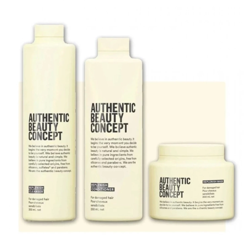 La routine réparatrice Authentic Beauty Concept, est recommandée pour les cheveux sensibilisés