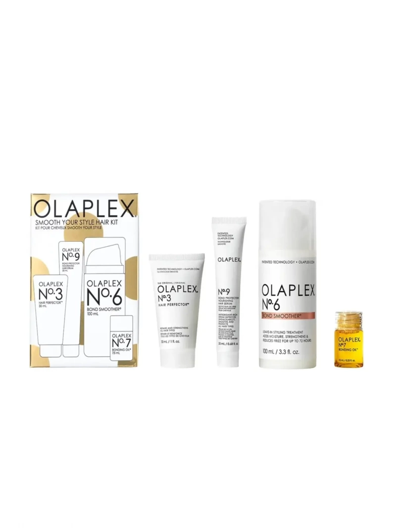 Réparez et renforcez vos cheveux avec OLAPLEX-N°3-N°6-N°7-N°9-Smooth-Your-Style-Kit