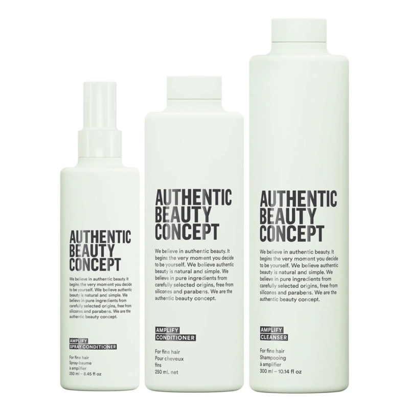 La routine volumisante authentic beauty concept est idéal pour donner du volume aux cheveux fins et plats.